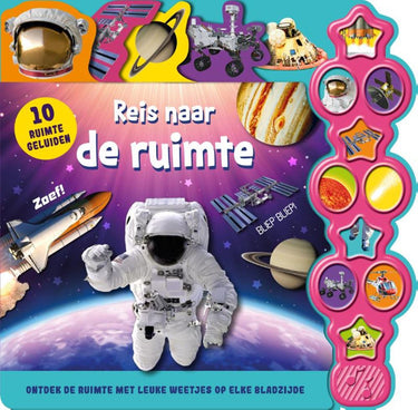 Rebo publishers geluidenboek: reis naar de ruimte. 3+
