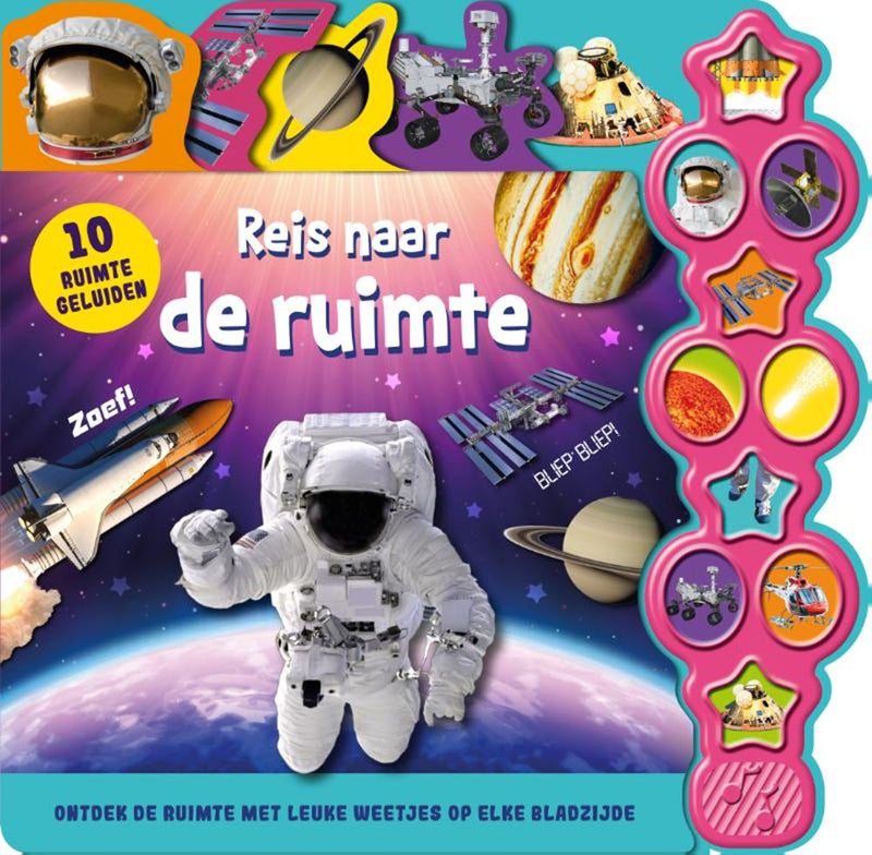 Load image into Gallery viewer, Rebo publishers geluidenboek: reis naar de ruimte. 3+
