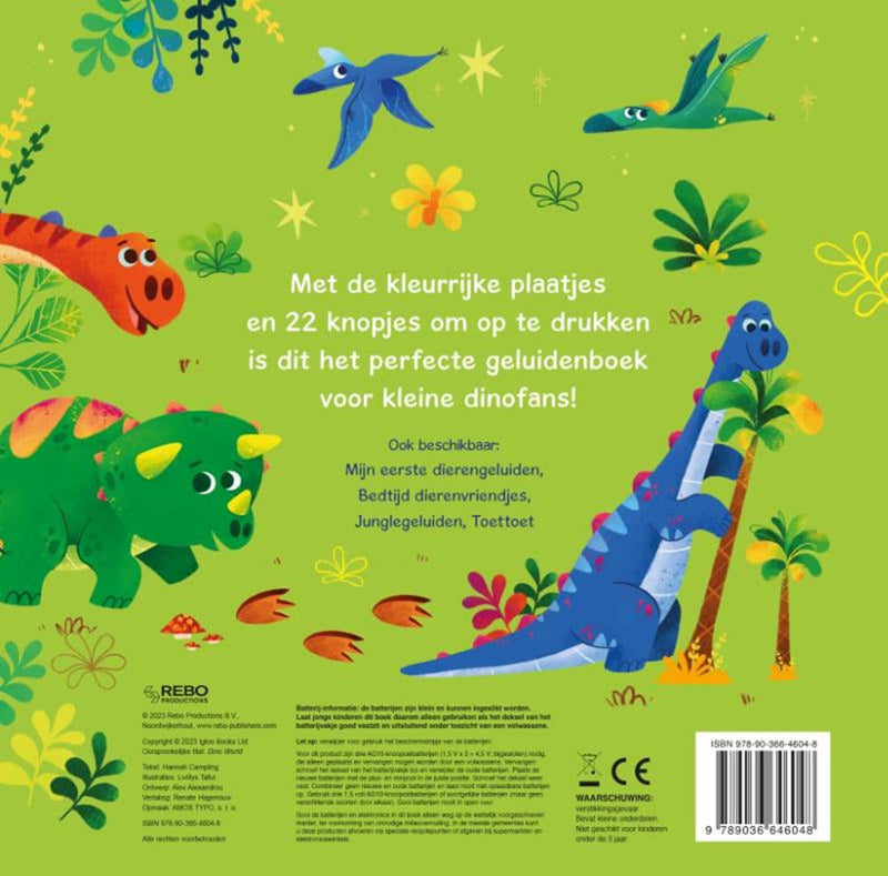 Load image into Gallery viewer, Rebo publishers geluidenboek: dinowereld 0+
