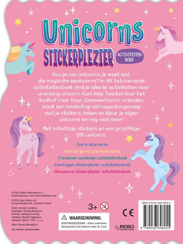 Rebo publishers unicorns stickerplezier stickerboek