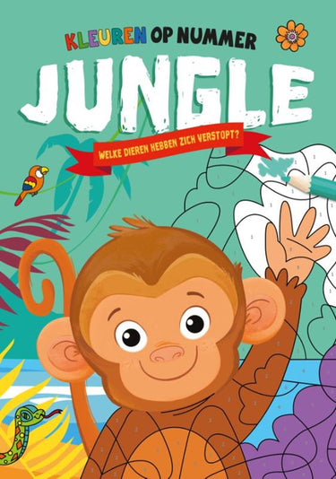 Rebo publishers jungle - kleuren op nummer 4+