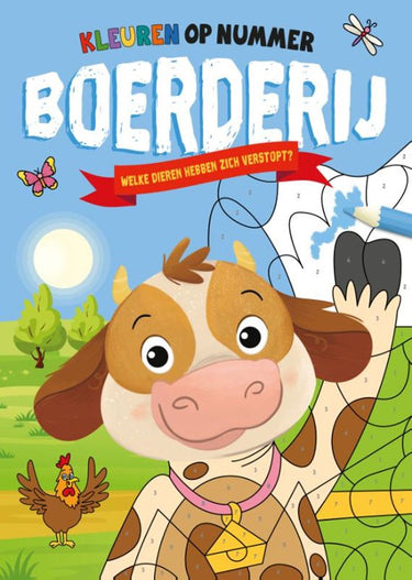 Rebo publishers boerderij - kleuren op nummer 4+