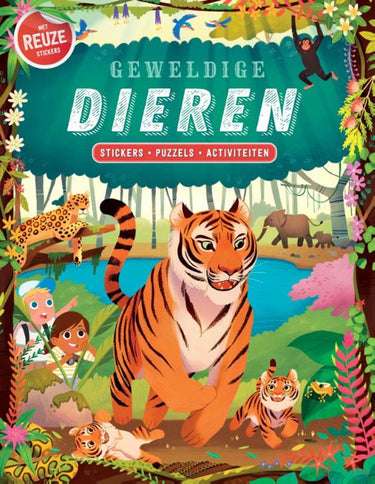 Rebo publishers geweldige dieren stickerboek 4+