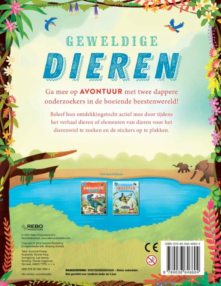 Load image into Gallery viewer, Rebo publishers geweldige dieren stickerboek 4+
