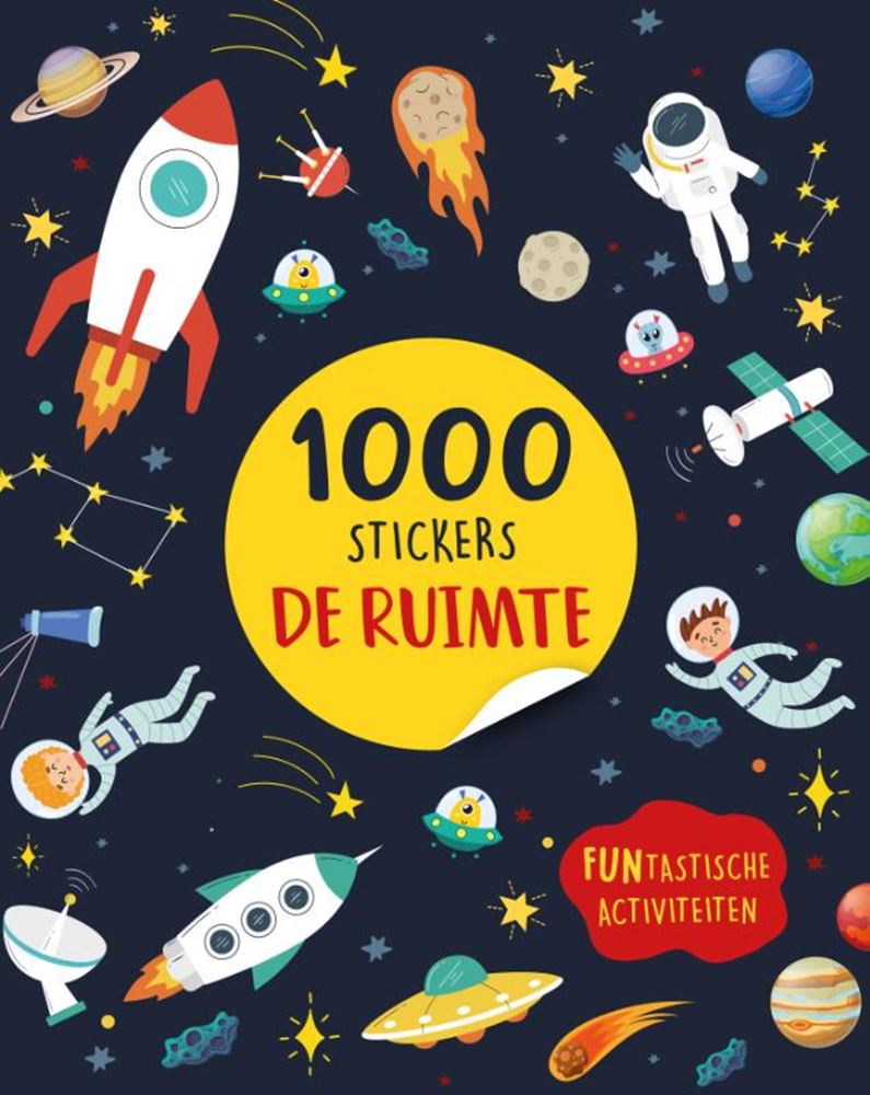 Load image into Gallery viewer, Stickerboek:de ruimte - 1000 stickers 3+
