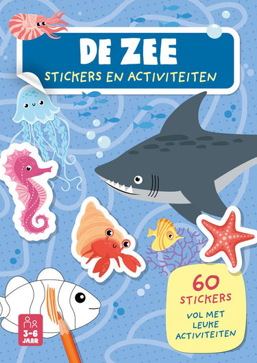 Stickerboek de zee - 60 stickers. 3+