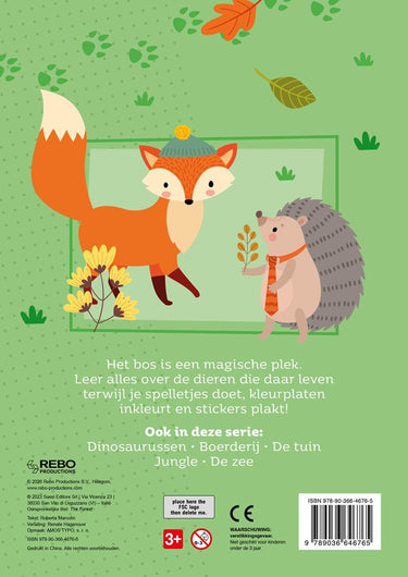 Stickerboek het bos - 60 stickers. 3+