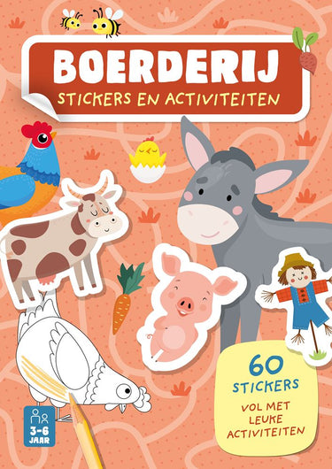 Stickerboek boerderij - 60 stickers. 3+