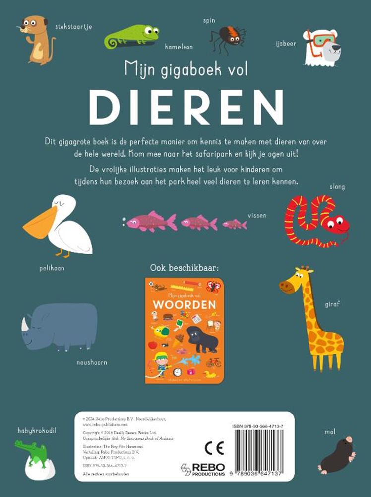 Load image into Gallery viewer, Rebo publishers mijn gigaboek vol dieren 0+
