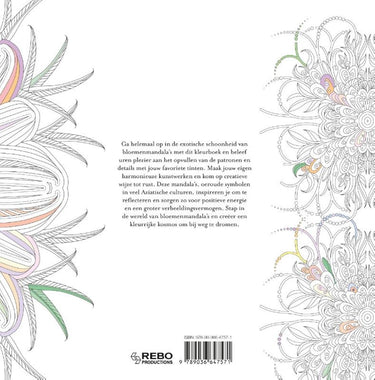 Kleurboek: bloemen mandala's volwassene