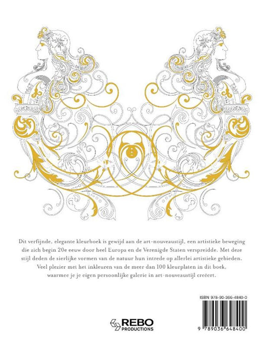 Rebo publishers kleurboek: art nouveau volwassene