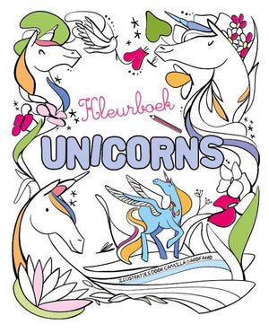 Merkloos sans marque kleurenboek - unicorns - fabelachtige designs