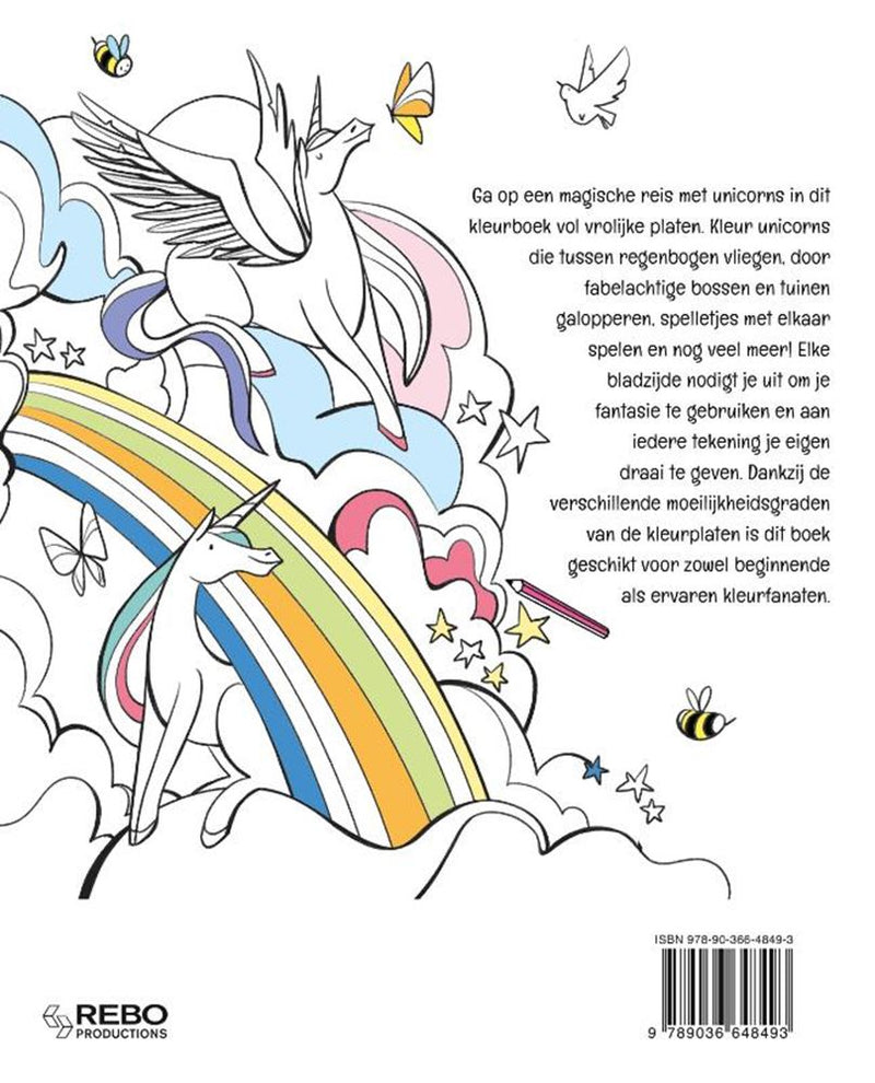 Load image into Gallery viewer, Merkloos sans marque kleurenboek - unicorns - fabelachtige designs
