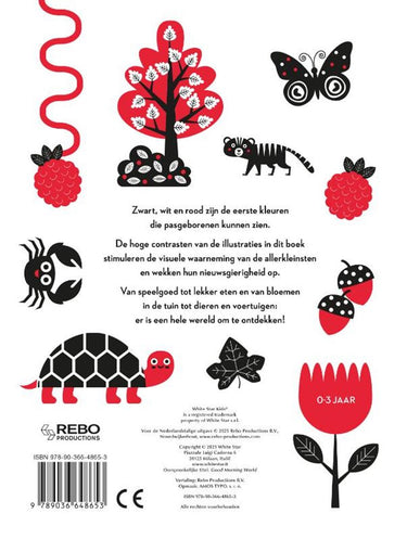 Rebo publishers het contrast boek: hallo wereld 1+