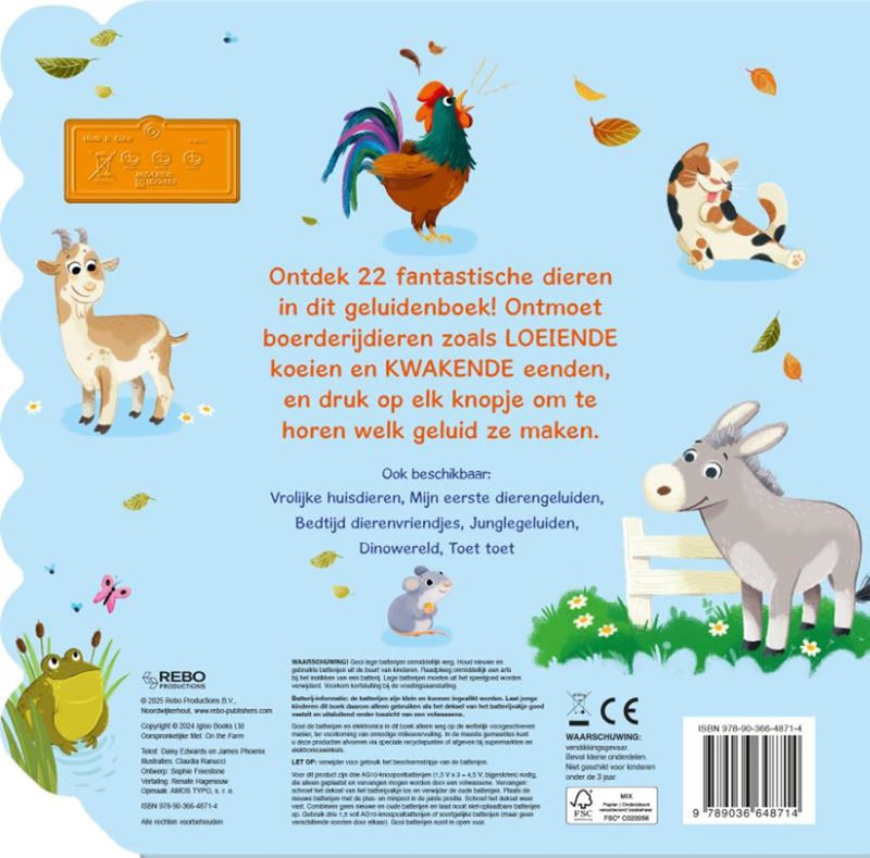 Load image into Gallery viewer, Op de boerderij - 22-geluidenboek 4+
