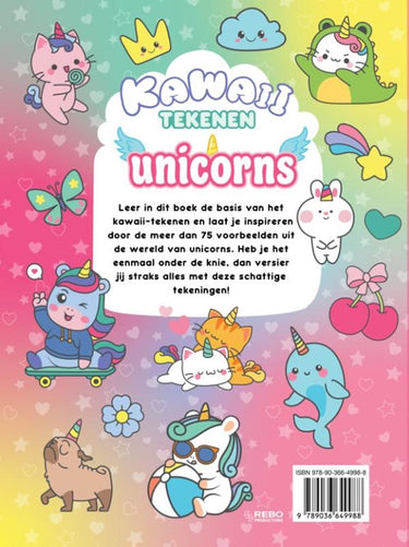 Rebo publishers kawaii tekenen unicorns friends 4+