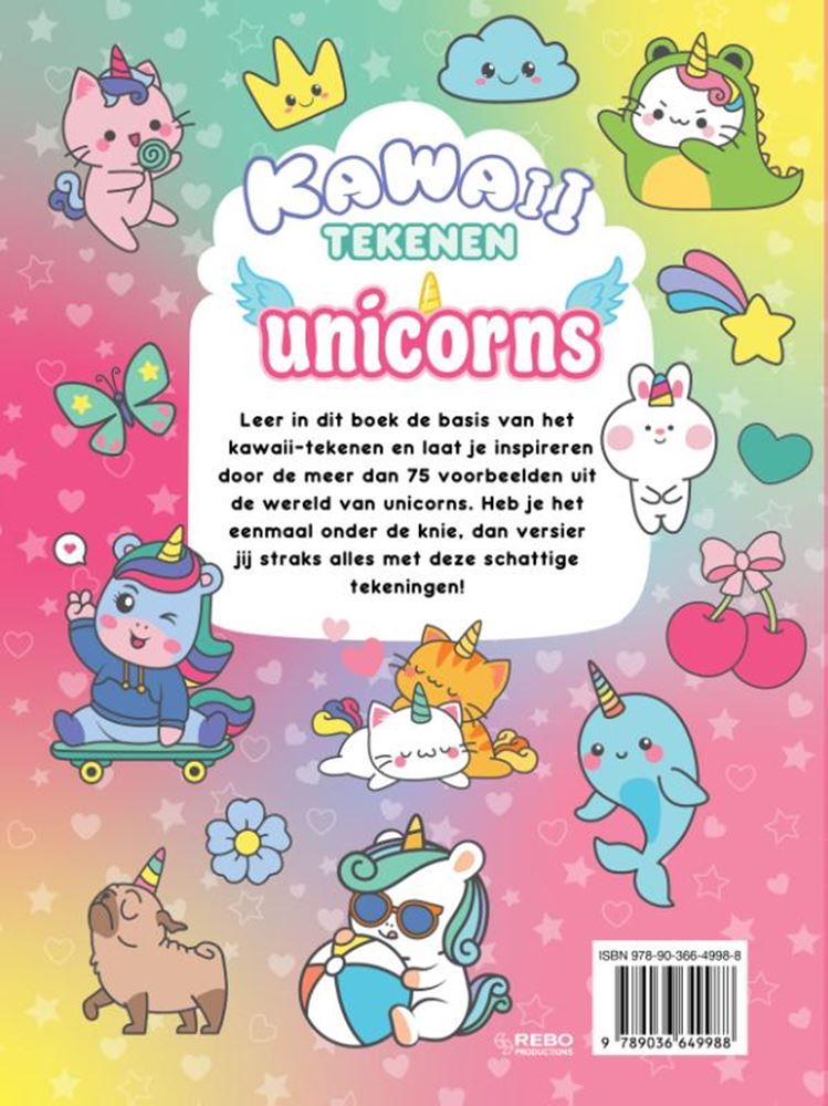 Load image into Gallery viewer, Rebo publishers kawaii tekenen unicorns friends 4+

