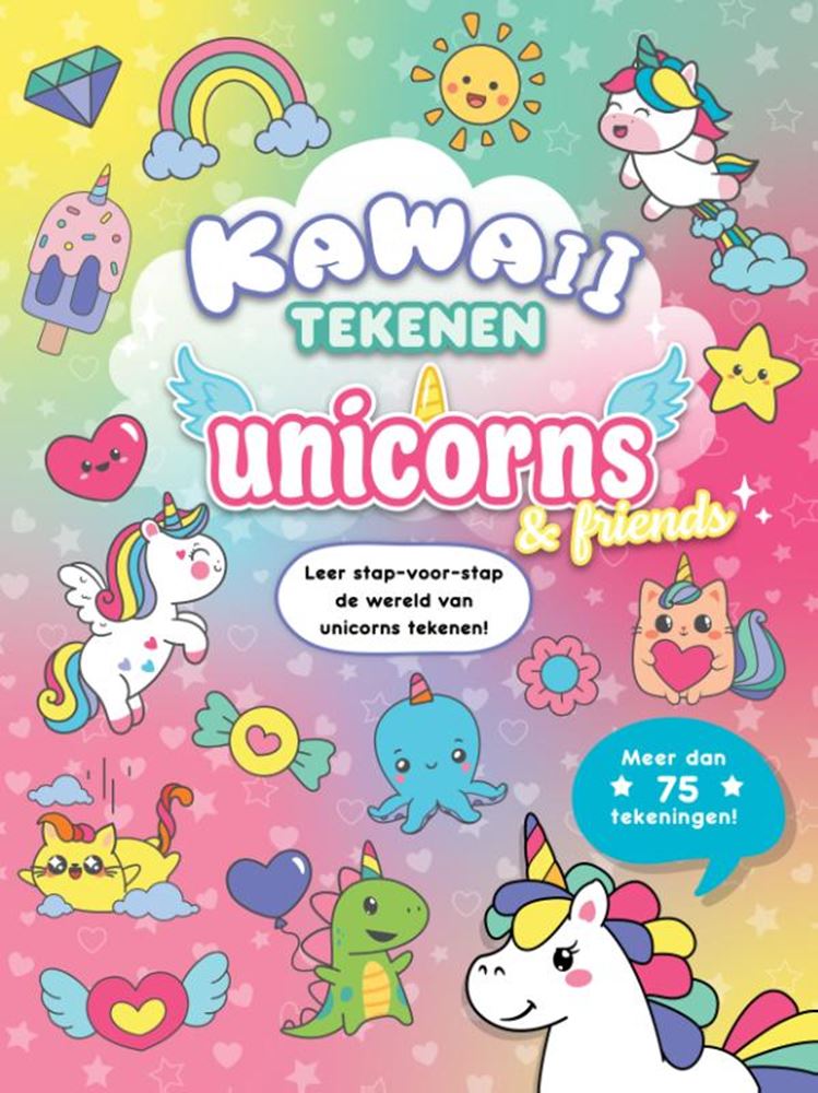 Load image into Gallery viewer, Rebo publishers kawaii tekenen unicorns friends 4+
