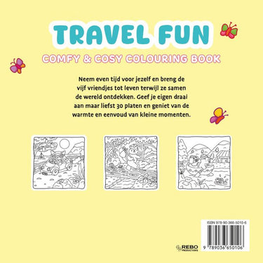 Rebo publishers travel fun - comfy cosy kleurboek