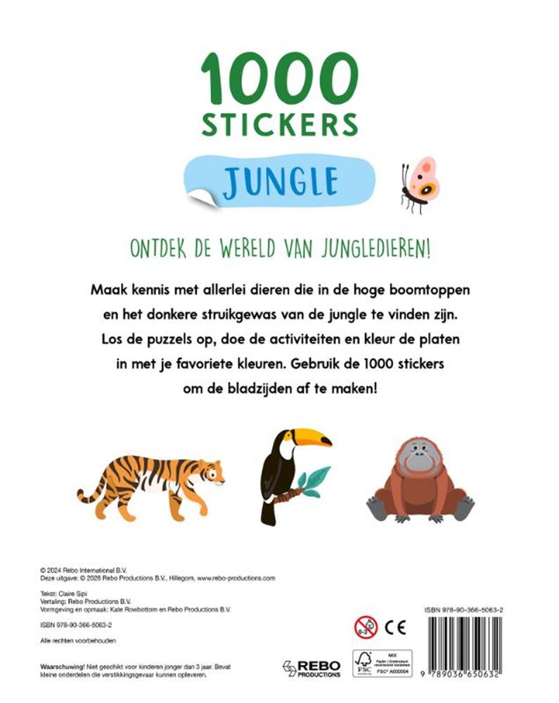 Load image into Gallery viewer, Rebo publishers jungle - 1000 stickers 4+
