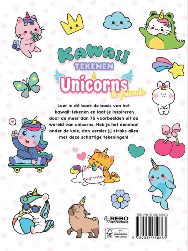 Load image into Gallery viewer, Rebo publishers kawaii tekenen unicorns friends 6+
