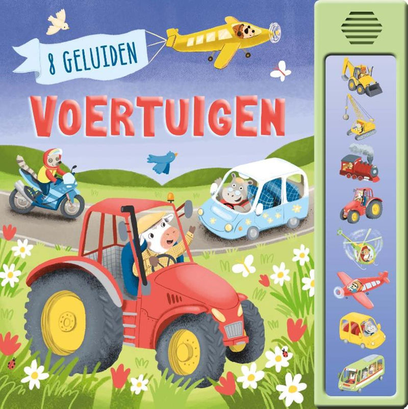 Load image into Gallery viewer, Geluidenboek: voertuigen - 8-geluiden.
