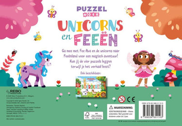 Unicorns en feeën - puzzelboek 4+