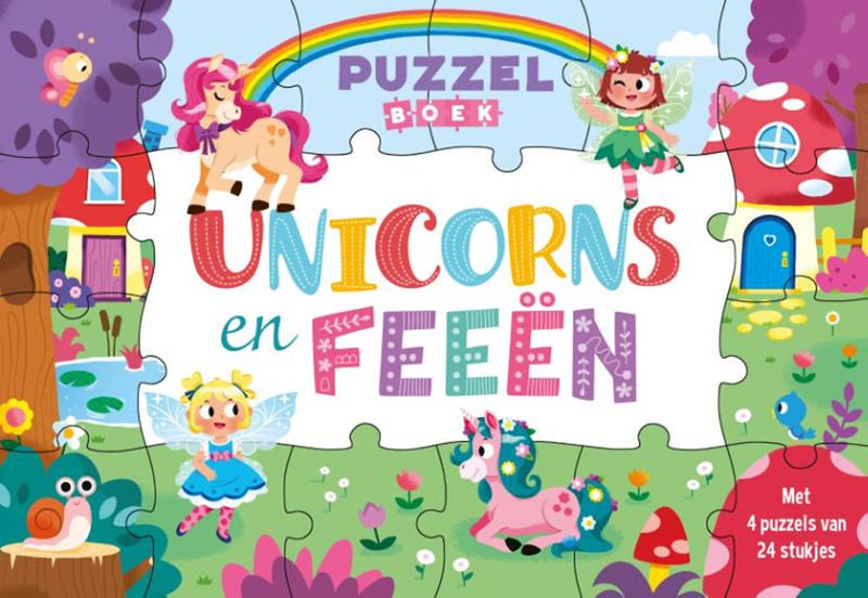 Load image into Gallery viewer, Unicorns en feeën - puzzelboek 4+
