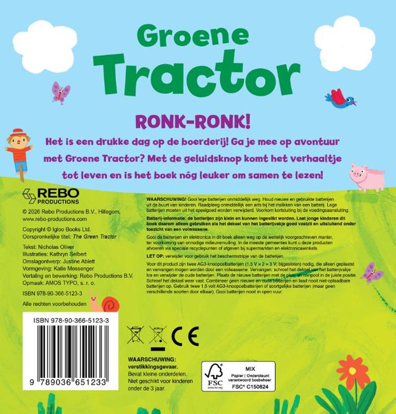 Load image into Gallery viewer, Rebo publishers groene tractor - geluidenboek
