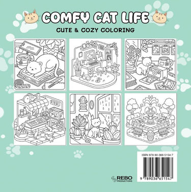 Rebo publishers comfy cat life - cute cozy coloring 6+