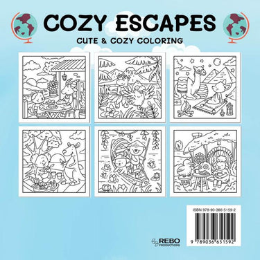 Rebo cozy escapes - cute cozy coloring. 6+