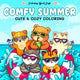 Rebo publishers comfy summer - cute cozy coloring. 6+