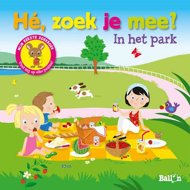 Kartonboek he zoek je mee in het park. 2