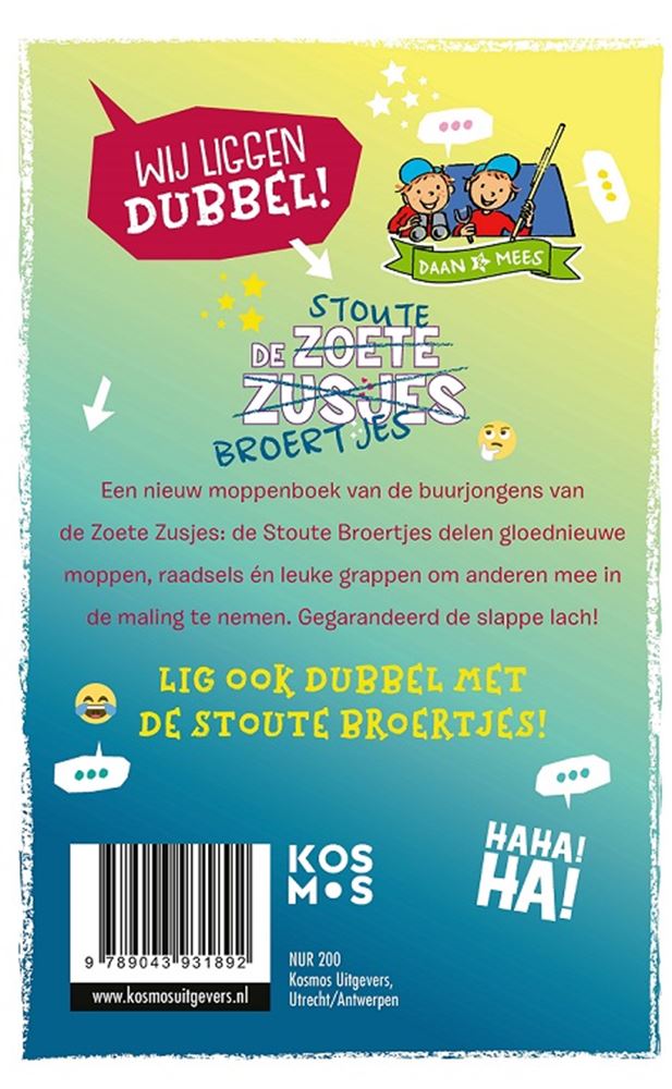 Load image into Gallery viewer, Centraal boekhuis zoete zusjes: de stoute broertjes moppen
