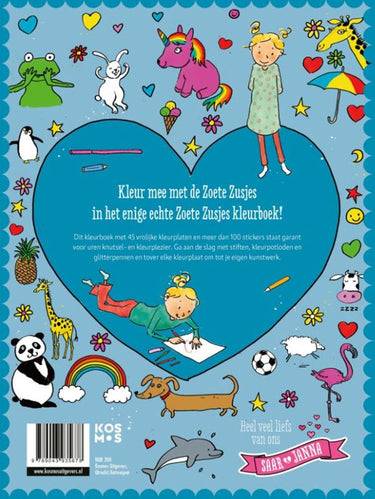 Centraal boekhuis de zoete zusjes kleurboek met meer dan 1