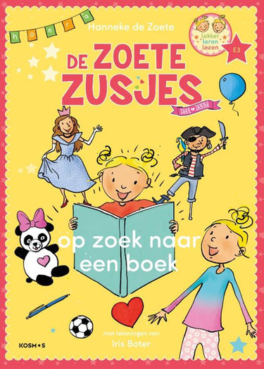 Zoete zusjes: op zoek naar een boek 5+
