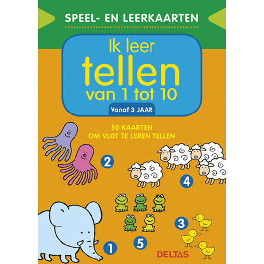 Speel- en Leerkaarten - Ik Leer Tellen van 1 tot 10 (3+)