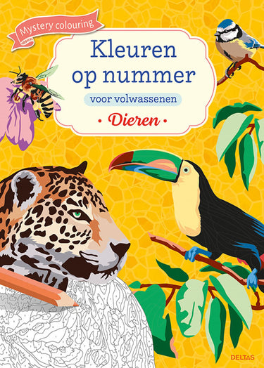 Deltas kleuren op nummer voor volwassenen dieren