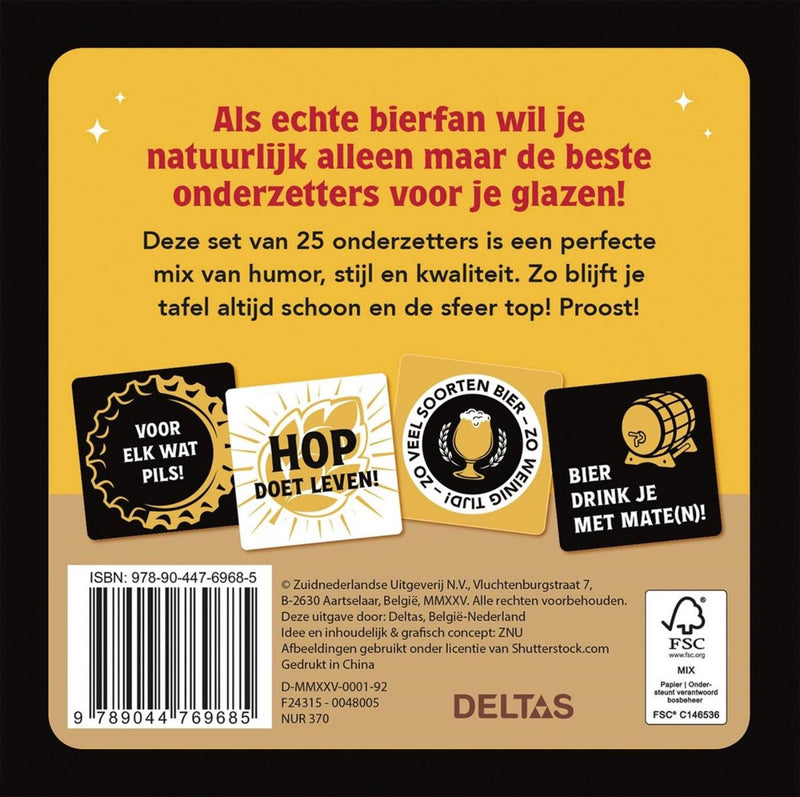 Load image into Gallery viewer, Deltas don't worry bier happy! - 25 onderzetters
