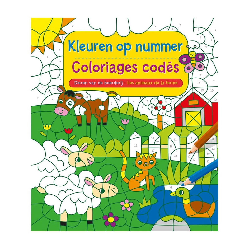 Load image into Gallery viewer, Deltas dieren van de boerderij - kleuren op nummer
