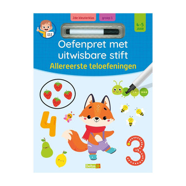 Deltas oefenpret uitwisbare stift - allereerste teloefeningen - 4-5 jaar