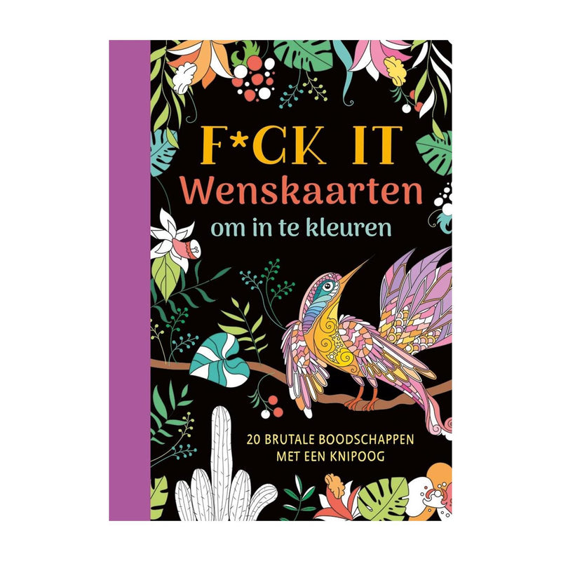 Load image into Gallery viewer, Deltas f*ck it - wenskaarten om in te kleuren
