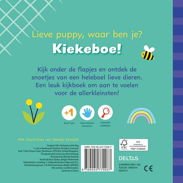 Deltas kiekeboe lieve puppy - kartonboekje met flapjes
