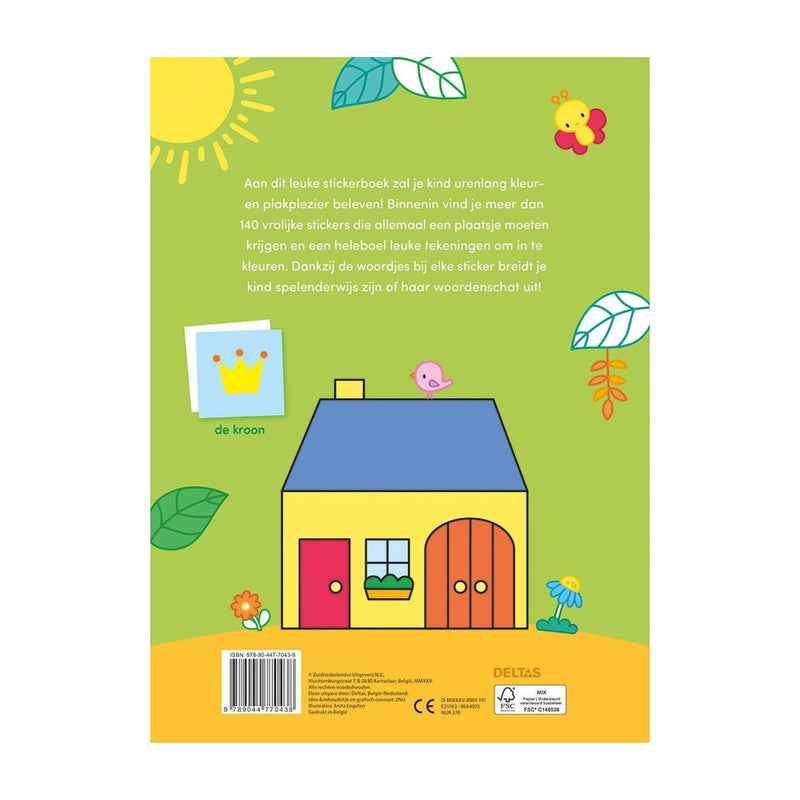 Load image into Gallery viewer, Deltas mijn eerste woordjes kleur- en stickerboek - 3-5 jaar
