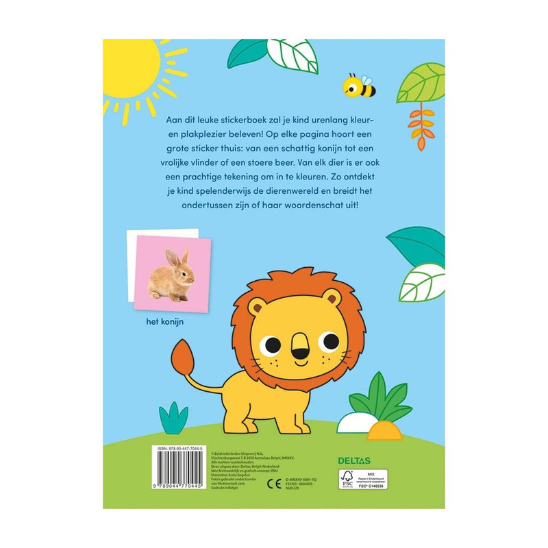 Load image into Gallery viewer, Deltas lieve dieren kleur- en stickerboek - 3-5 jaar
