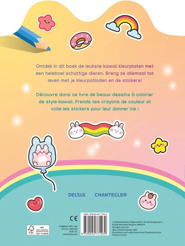Deltas kawaii color and sticker fun kleurboek
