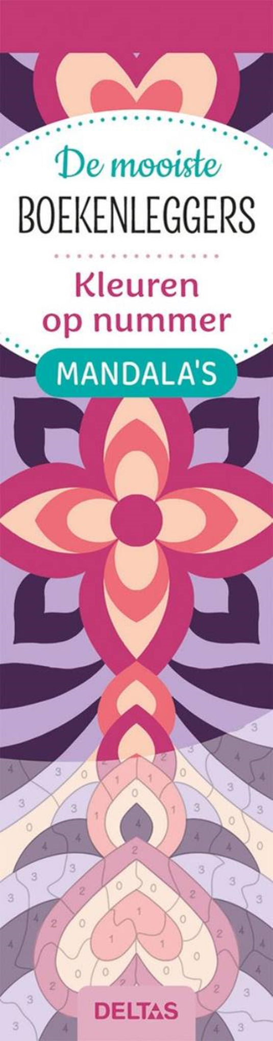 Deltas de mooiste kleurboekenleggers kleuren op nummer mandala's