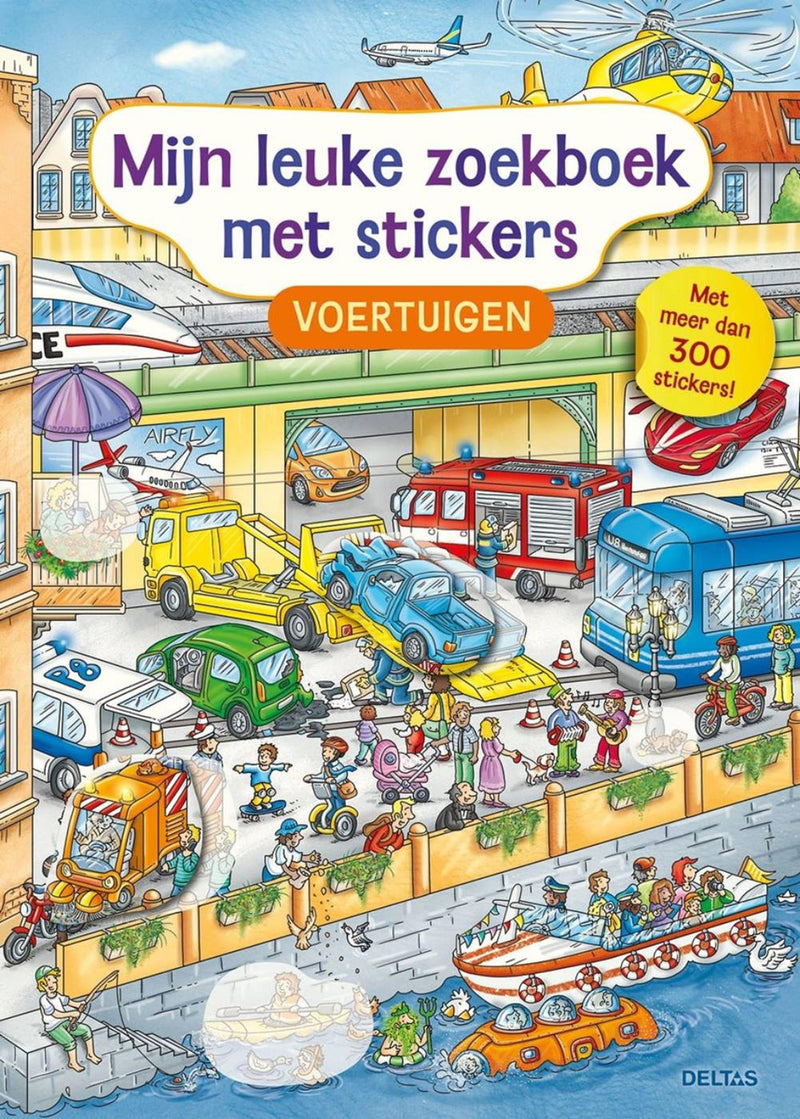 Load image into Gallery viewer, Deltas mijn leuke zoekboek met stickers - voertuigen
