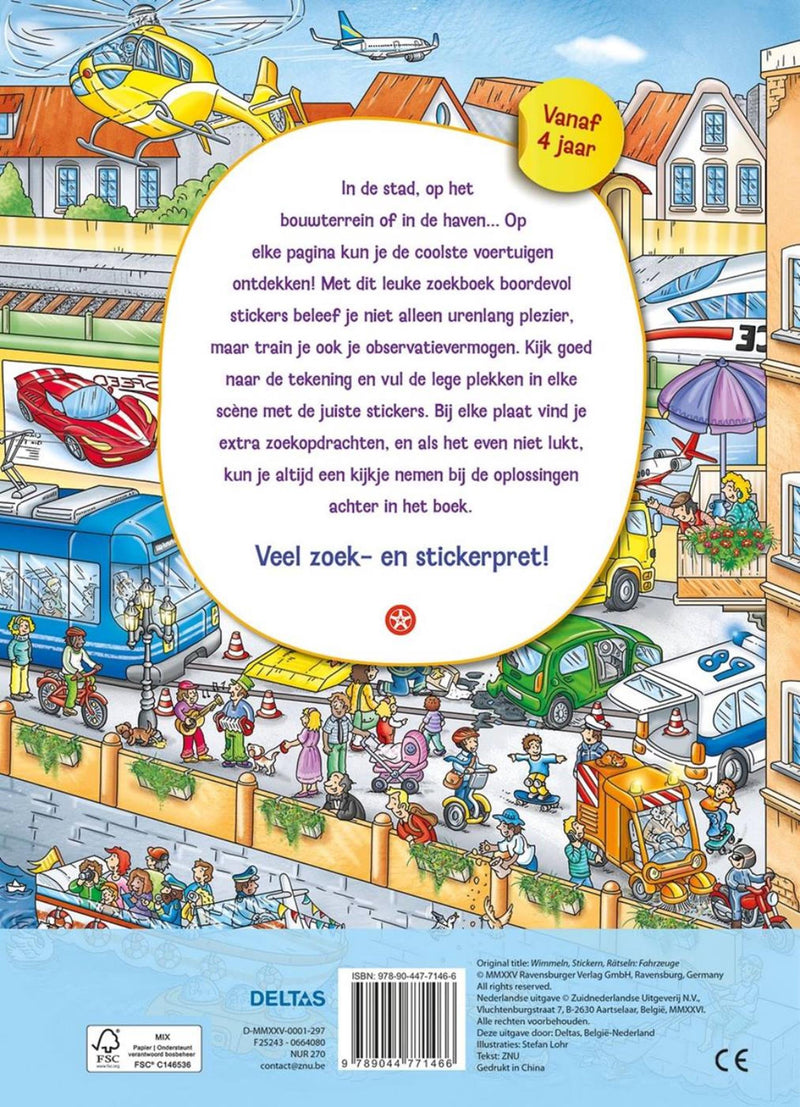 Load image into Gallery viewer, Deltas mijn leuke zoekboek met stickers - voertuigen
