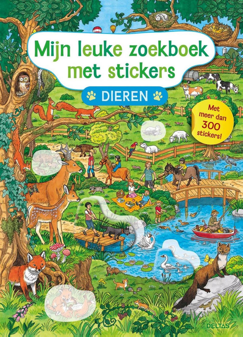 Load image into Gallery viewer, Deltas mijn leuke zoekboek met stickers - dieren

